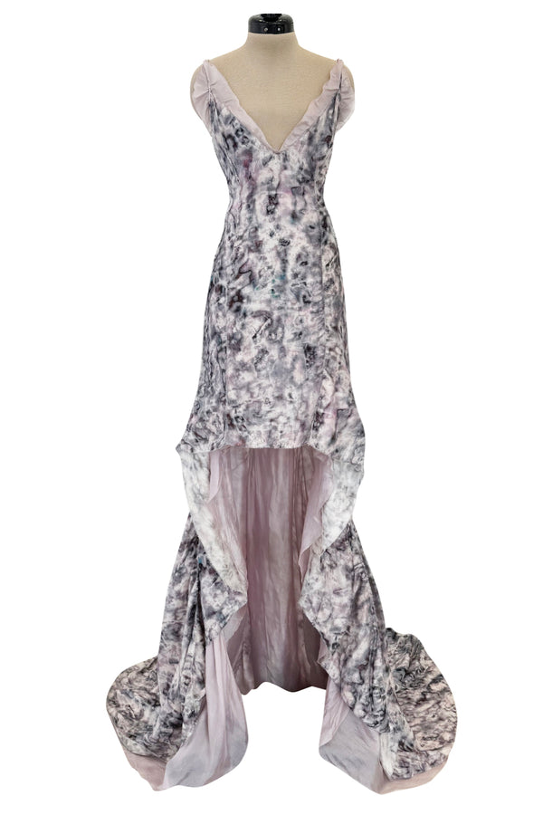 Outstanding Spring 2009 Nina Ricci by Olivier Theyskens Runway Look 12 Floral Printed Silk Dress