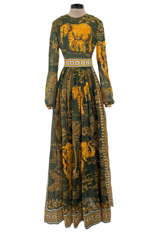 Spring 2016 Valentino by Pierpaolo Piccioli & Maria Grazia Chiuri Runway Elephant Printed Cotton Dress