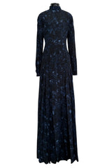 Pre-Fall 2015 Valentino by Pierpaolo & Piccioli & Maria Grazia Chiuri Blue Silk Dress w Butterfly Print