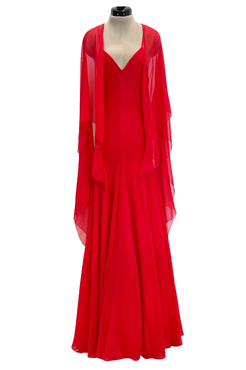 Original Halston Dress Superb Spring 1977 Halston Runway Bias Cut