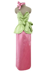 Yves Saint Laurent Spring 1985 Haute Couture Runway Pink & Mint Green Set