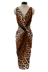 Spring 2008 Christian Dior by John Galliano Runway Look 29 Version Leopard Silk Chiffon Dress