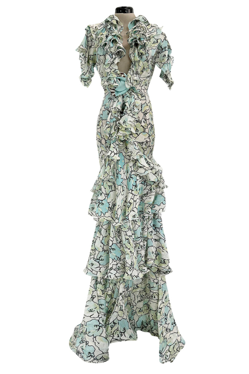 Spring 2006 Roberto Cavalli Runway Look 36 Silk Chiffon Floral Print D Shrimpton Couture Spring 2006 Roberto Cavalli Runway Look 36 Silk Chiffon Floral Print D Shrimpton Couture