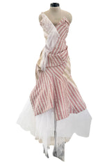 Fall 2005 Vivienne Westwood 'Propaganda' Runway Stripe & Tulle Corset & Skirt Dress Set