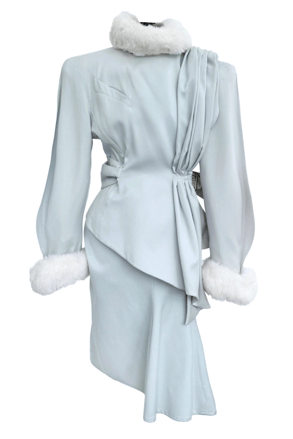 Ultra Rare Fall 1986 Thierry Mugler Ad / Runway Pale Ice Blue Suit
