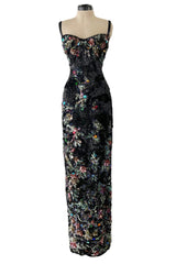 1940s-1950s Possible Stage or Showgirl Strapless Dress Covered in Hand Placed Sequins & Beads