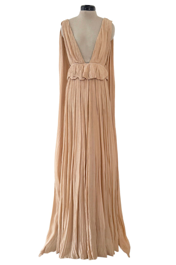 knee length dresses for ladies Chloé Long Spaghetti Strap Dress In Silk Muslin