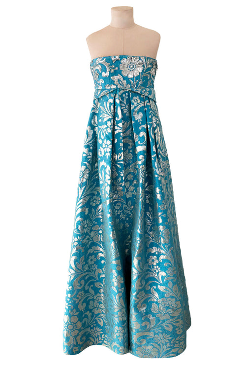 Extraordinary Cruise 2008 Christian Dior by John Galliano Look 60 Turquoise Dress w Crystals