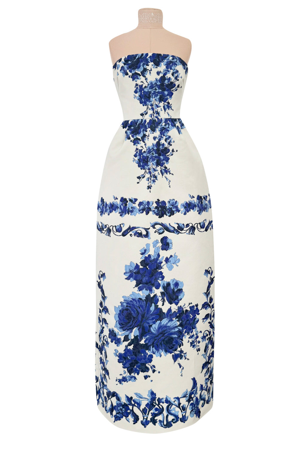 valentino blue and white dress Fall 2013 by Maria Grazia Chiuri & Pierpaolo Piccioli Strapless & Size:UK 22/US 18 giving you that luxe custom_Bows WEDTREND Women A-Line Bridesmaid