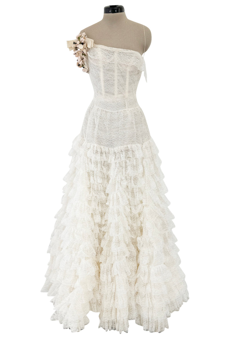 Fantastic Fall 2008 Roberto Cavalli Runway Look 38 Lace Cream Dress w Shrimpton Couture Fantastic Fall 2008 Roberto Cavalli Runway Look 38 Lace Cream Dress w Shrimpton Couture