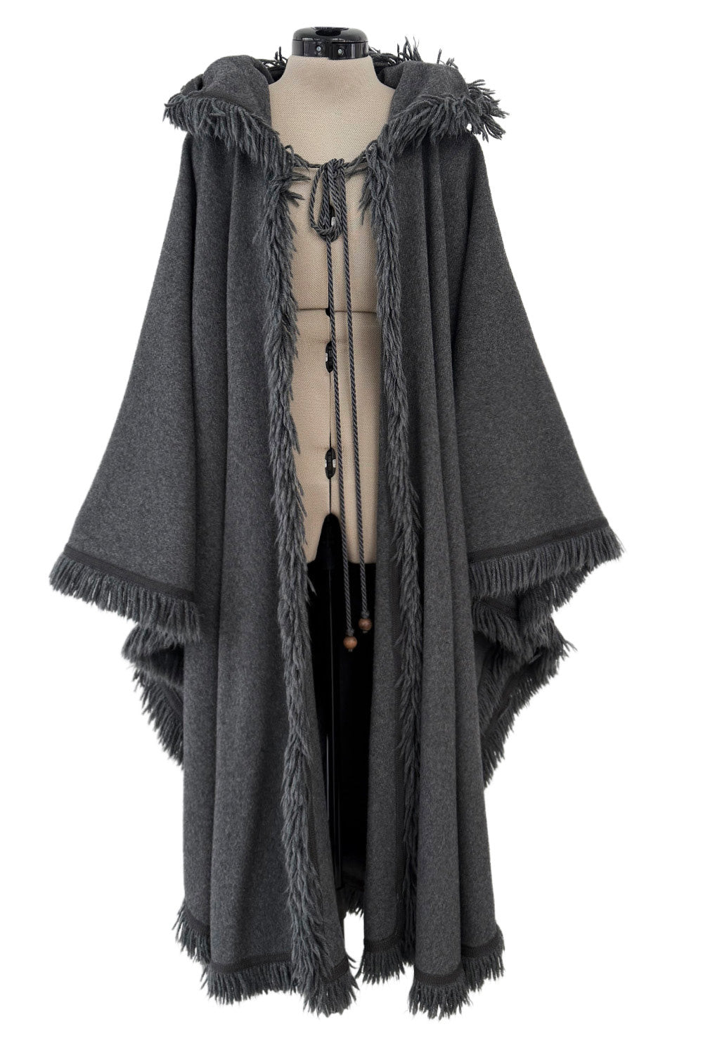 Phenomenal Fall 1977 Yves Saint Laurent Runway Deep Charcoal Grey Frin ...
