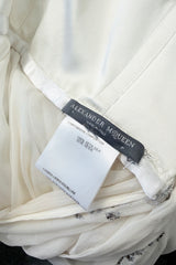 Fall 2003 Alexander McQueen 'Scanners" Runway Look 55 Silk Dress w Silver Sequins & Hand Embroidery