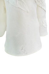 Dreamy Fall 2007 Oscar de la Renta Silk Organza Strapless Wedding Dress w Silk Ribbon Embellishment Detailing