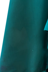 Fall 1988 Yves Saint Laurent Haute Couture Runway Look 79 Strapless Dress w Bows & Matching Cape