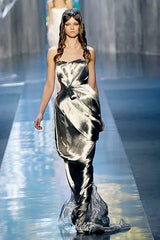 Iconic Spring 2008 Nina Ricci by Olivier Theyskens Runway Look 36 Gold Metal Thread Dress