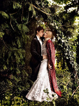 Exquisite 2011 Rodarte One Off Custom Made Silver & Lace Vogue / Kate Moss Editorial Dress