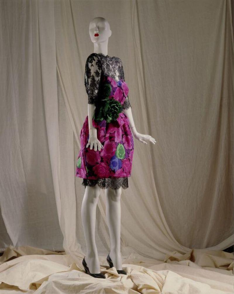 Exuberant Spring 1988 Christian Lacroix Luxe Demi-Couture Runway & Documented Strapless Floral Mini Dress