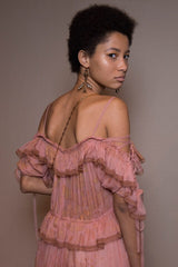 Spring 2017 Valentino by Pierpaolo Piccioli Runway Look 39 Zandra Rhodes Printed Silk Chiffon Dress
