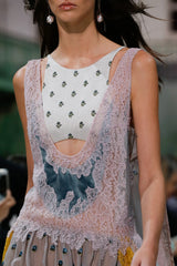 Amazing Spring 2018 Valentino by Pierpaolo Piccioli Runway Look 64 Lace, Silk & Velvet Halter Dress Set