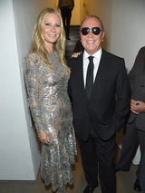 Spring 2018 Michael Kors Runway Look 72 Silver Sequin Dress on Nude Stretch Net w Asymmetrical Hem