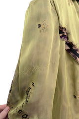 Fall 2004 Roberto Cavalli Runway Look 31 Multiple Prints & Layered Silk Chiffon Great Coat Jacket