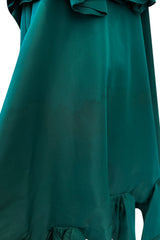 Fall 1988 Yves Saint Laurent Haute Couture Runway Look 79 Strapless Dress w Bows & Matching Cape