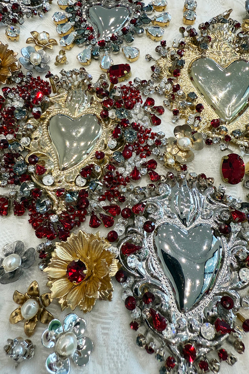 Spring 2015 Dolce & Gabbana Runway Look 48 Silk Brocade Mini Dress w Elaborate Front Embellishments