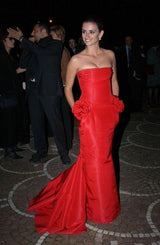 Modern Valentino by Pierpaolo Piccioli Homage to the Fall 2004 Runway Look 53 Strapless Red Silk Dress
