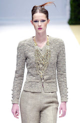 Spring 2000 Balmain Haute Couture by Oscar de la Renta Elaborate Jacket & Matching Skirt