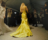 Rare Fall 2007 Nina Ricci by Olivier Theyskens Runway Look 38 Gold Metal Thread Dress