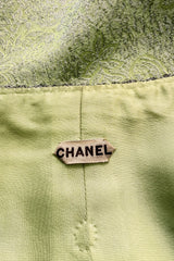 Fall 1966 Chanel Haute Couture by Coco Chanel Pale Green Metallic Lame Dress & Jacket Set