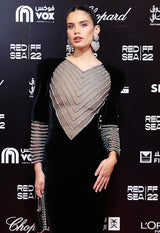 Incredible Fall 1986 Valentino by the Original Mr. Valentino Black Velvet Dress w Rhinestone Insets