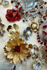 Spring 2015 Dolce & Gabbana Runway Look 48 Silk Brocade Mini Dress w Elaborate Front Embellishments