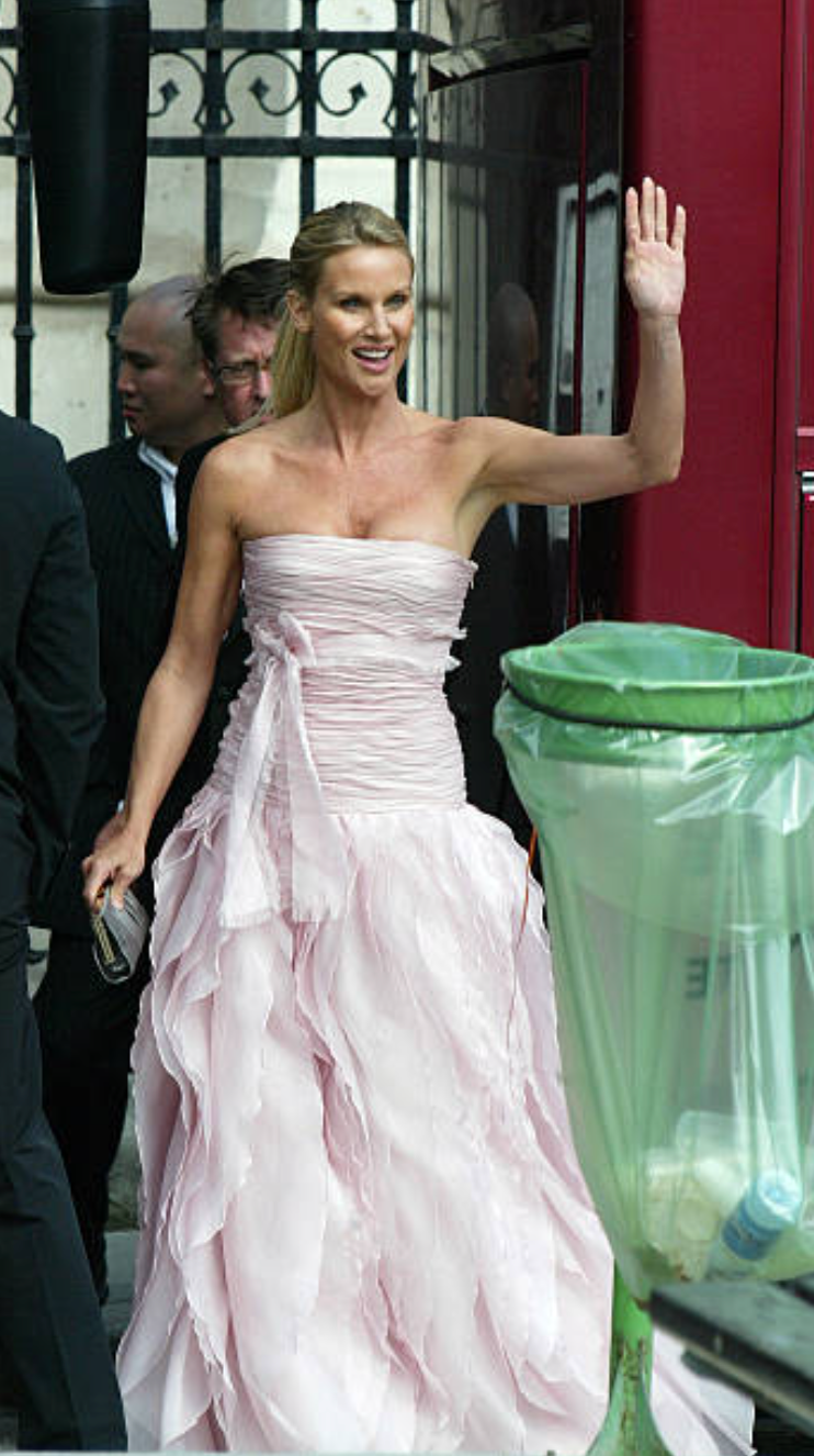 Spring 2007 Valentino Runway Look 57 Strapless Red Silk Chiffon Ruffle Dress