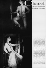 Fall 1966 Chanel Haute Couture by Coco Chanel Pale Green Metallic Lame Dress & Jacket Set