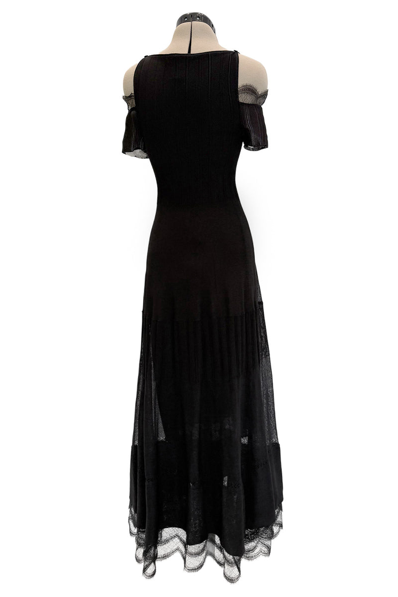 Chic Cruise 2007 Chanel by Karl Lagerfeld Black Knit & Lace Detailed D – Shrimpton Couture