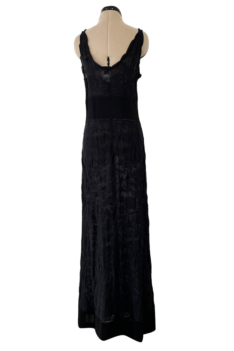 Stunning 2010s Chanel by Karl Lagerfeld Light Weight Black Floral Patt Shrimpton Couture Stunning 2010s Chanel by Karl Lagerfeld Light Weight Black Floral Patt Shrimpton Couture