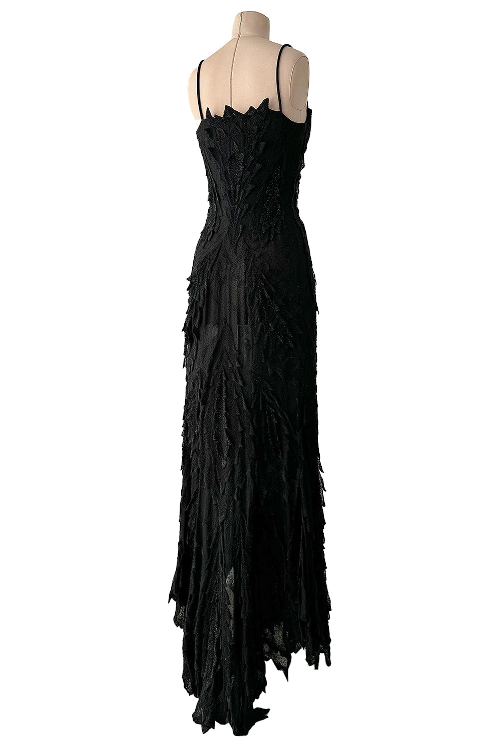 c 1995 Gianni Versace Atelier Haute Couture Black Hand-Beaded Dress w – Shrimpton Couture