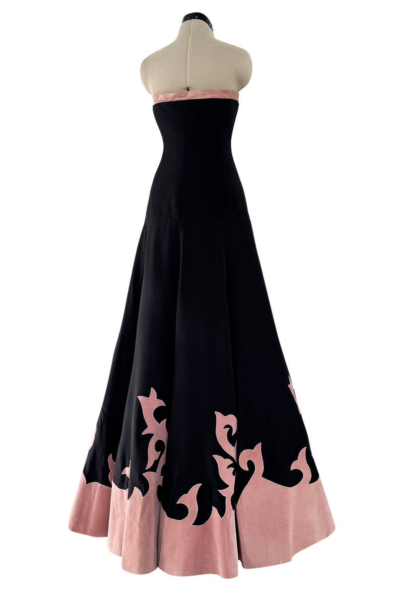 alexander mcqueen black and pink dress NEW Alexander McQueen Pink and Black Fit and Flare Skater Dress Size S