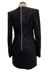 Gorgeous Fall 2013 Balmain by Olivier Rousteing New w Tags Metallic Eyelash Mini Dress