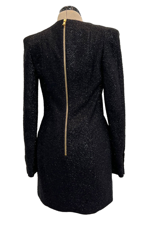 Gorgeous Fall 2013 Balmain by Olivier Rousteing New w Tags Metallic Eyelash Mini Dress
