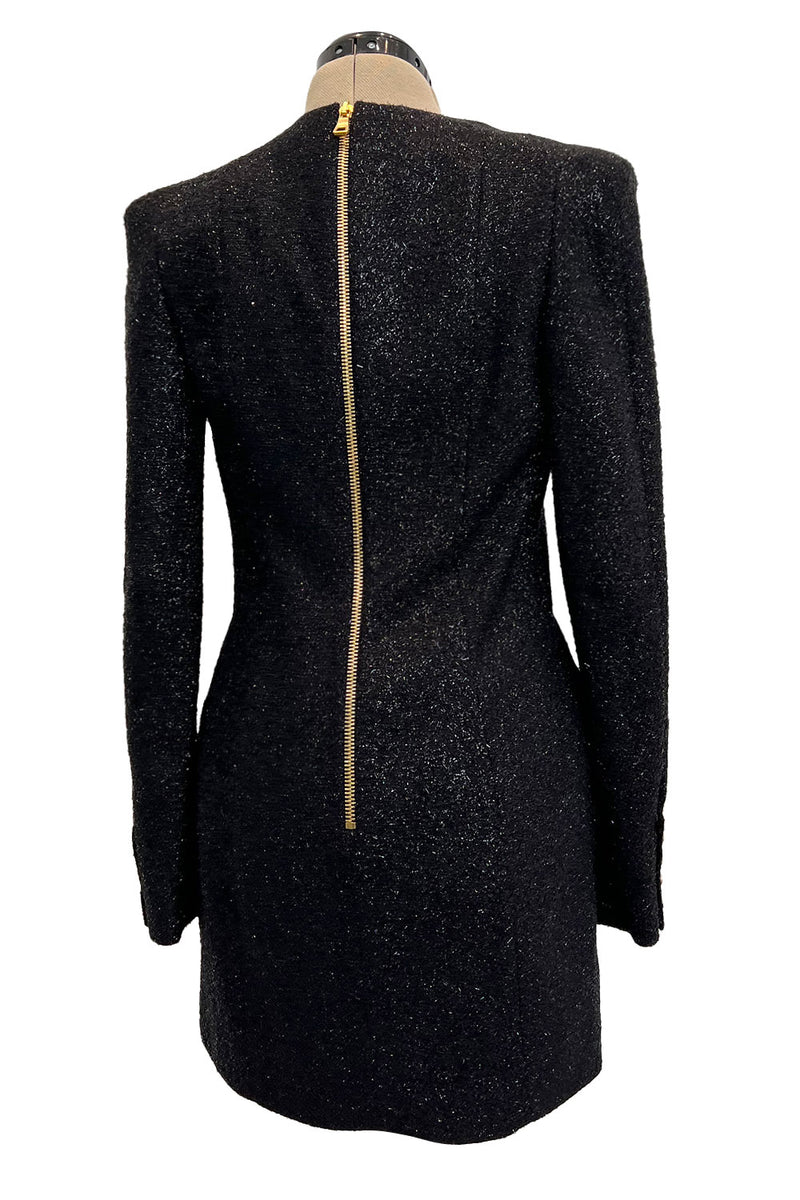 Gorgeous Fall 2013 Balmain by Olivier Rousteing New w Tags Metallic Eyelash Mini Dress