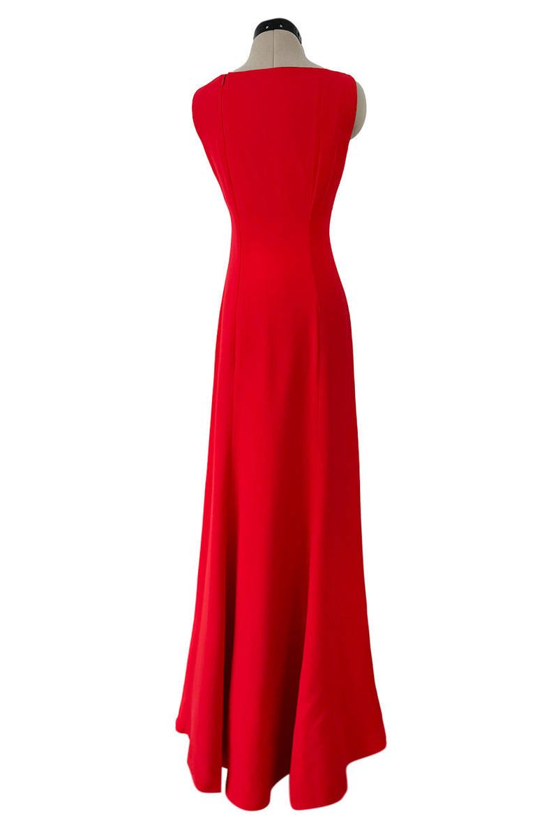 Prettiest 2000s Valentino by the Original Mr Valentino Red Dress w Bows & V Front