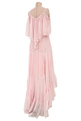 Spring 2005 Chanel by Karl Lagerfeld Runway Softest Pale Pink Floating Silk Chiffon Dress