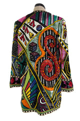Incredible 1980s Bob Mackie Main Label Fully Sequin & Beaded Oversized Casino Themed Jacket