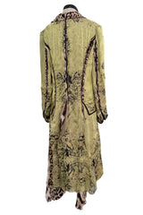 Fall 2004 Roberto Cavalli Runway Look 31 Multiple Prints & Layered Silk Chiffon Great Coat Jacket
