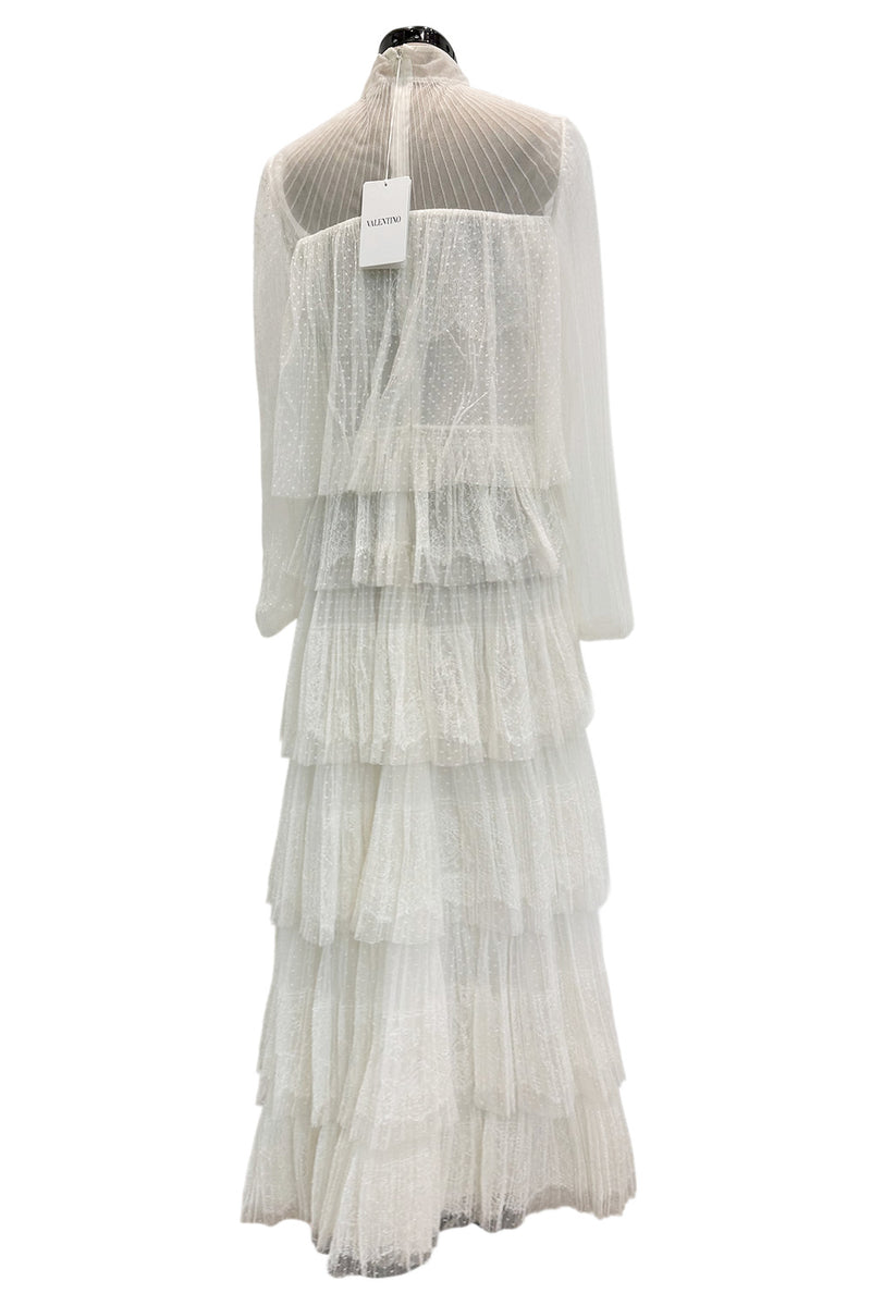 Prettiest Fall 2015 Valentino by Pierpaolo Piccioli & Maria Grazia Chiuri White Lace & Net Dress