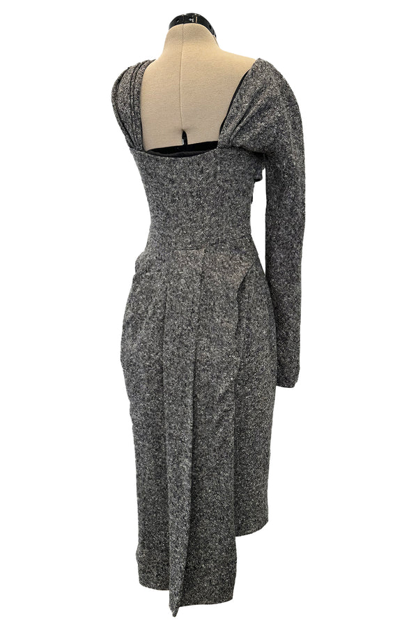 Rare Fall 2007 Christian Dior by John Galliano Runway Look 19 Beaded One Shoulder Dress