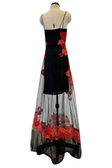 Resort 2011 Givenchy by Ricardo Tisci Look 5 Red Lace & Black Net Dress
