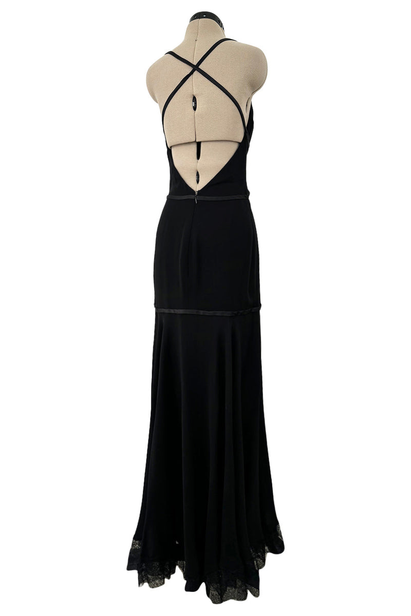 Prettiest 2000s Valentino Backless Bias Cut Dress w Ribbon Detail & La Shrimpton Couture Prettiest 2000s Valentino Backless Bias Cut Dress w Ribbon Detail & La Shrimpton Couture
